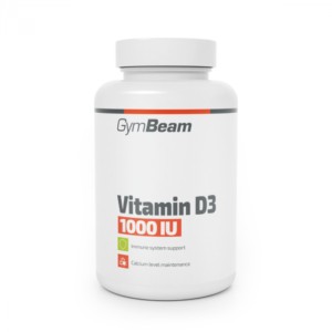 GymBeam Vitamín D3 1000 IU 60 kaps. bez príchute odhadovaná cena: 2.95 EUR