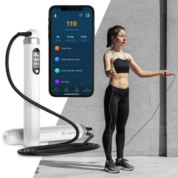 Inteligentné švihadlo inSPORTline Jumpsmart biela odhadovaná cena: 24.9 EUR