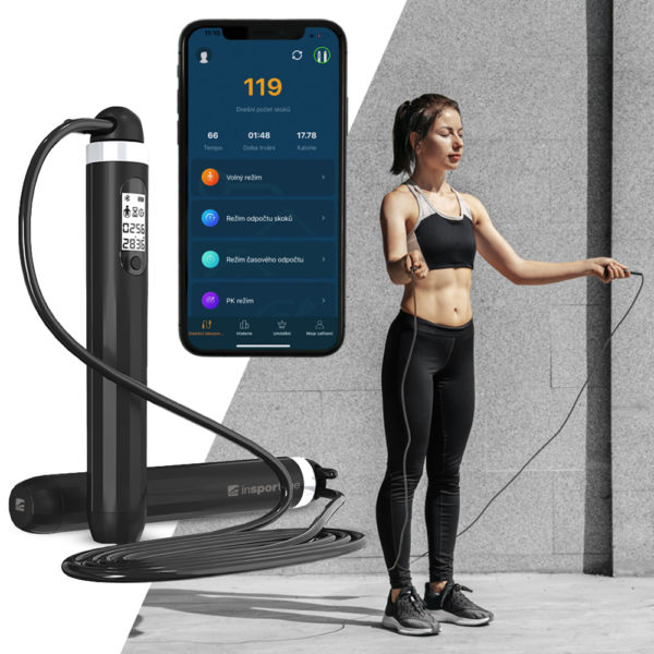 Inteligentné švihadlo inSPORTline Jumpsmart čierna odhadovaná cena: 24.9 EUR