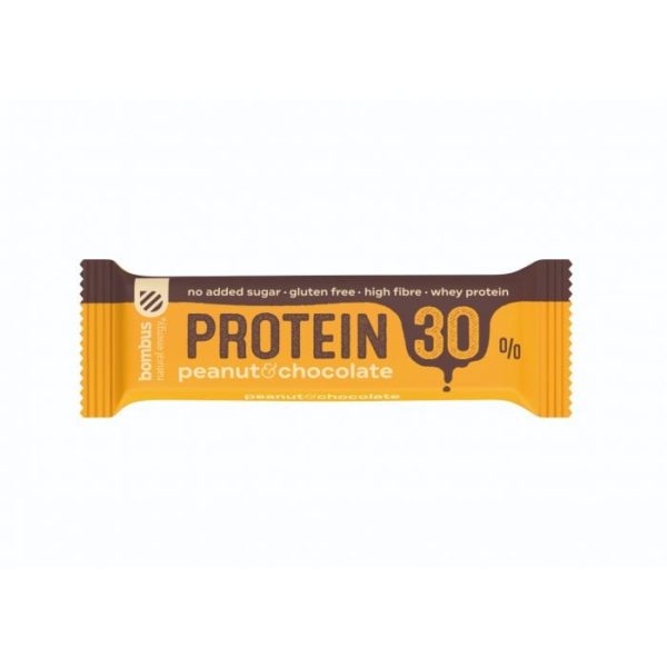 Bombus Proteínová tyčinka Protein 30% 50 g čokoláda arašidy odhadovaná cena: 1.3 EUR