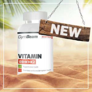Vitamin D3+K1+K2 – GymBeam  120 kaps. odhadovaná cena: 8,95 EUR