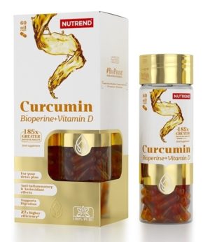 Curcumin + Bioperine + Vitamin D – Nutrend 60 kaps. odhadovaná cena: 19,90 EUR