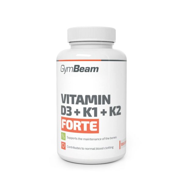 Vitamin D3+K1+K2 Forte – GymBeam 120 kaps. ODHADOVANÁ CENA: 13,95 EUR