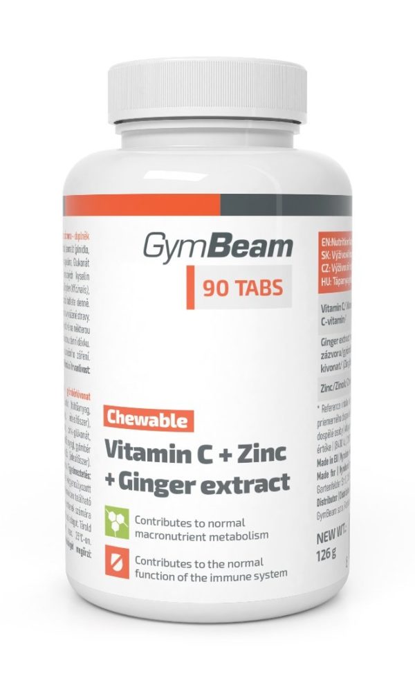 Vitamin C + Zinc + Ginger Extract – GymBeam 90 tbl. ODHADOVANÁ CENA: 6,95 EUR