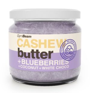 Cashew Butter ochutené – GymBeam 340 g Blueberries+Coconut+White Choco odhadovaná cena: 8,50 EUR