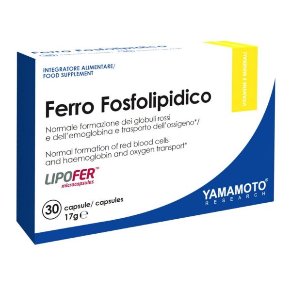 Ferro Fosfolipidico (železo + vitamín C) – Yamamoto 30 kaps. ODHADOVANÁ CENA: 14,90 EUR