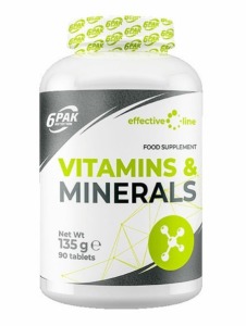 Vitamins and Minerals – 6PAK Nutrition 90 tbl. ODHADOVANÁ CENA: 10,90 EUR