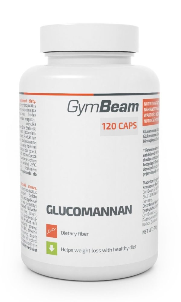 Glucomannan – GymBeam 120 tbl. ODHADOVANÁ CENA: 8,95 EUR