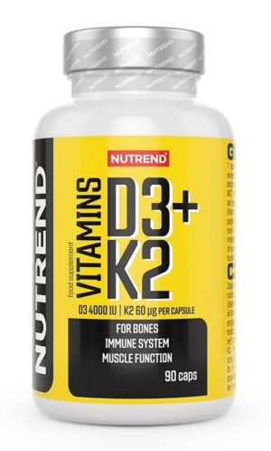 Vitamins D3+K2 – Nutrend 90 kaps. odhadovaná cena: 16,90 EUR
