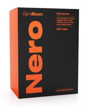 Nero – GymBeam 120 kaps. odhadovaná cena: 14,95 EUR