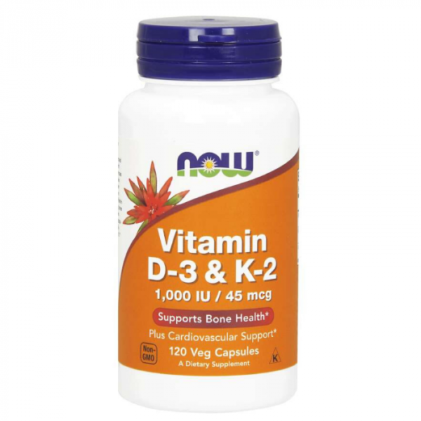 Now Foods Vitamin D3 & K2 120 kaps odhadovaná cena: 7.95 EUR