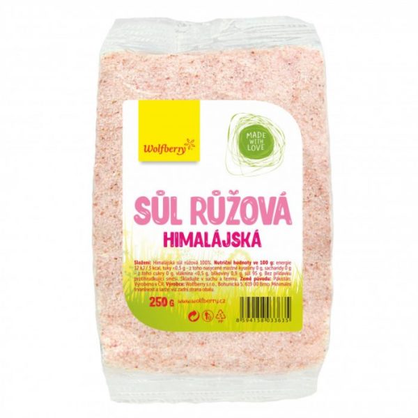 Wolfberry Himalájska soľ ružová 250 g odhadovaná cena: 0.95 EUR