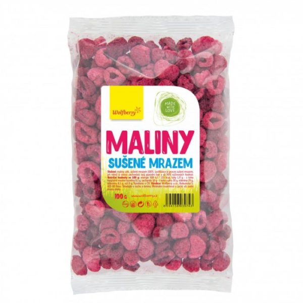 Wolfberry Maliny lyofilizované sušené mrazom 100 g ODHADOVANÁ CENA: 8.95 EUR