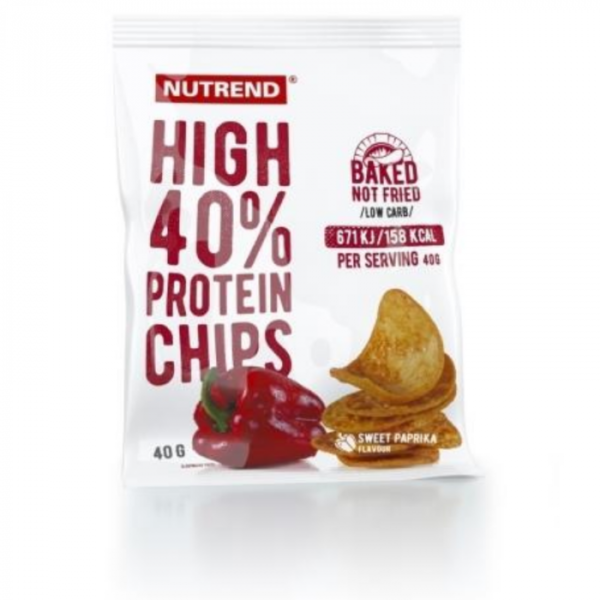 Nutrend High Protein Chips 6 x 40 g paprika odhadovaná cena: 13.95 EUR