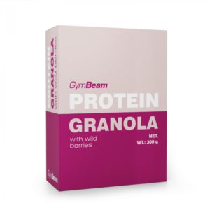 GymBeam Proteínová granola s lesným ovocím 300 g odhadovaná cena: 4.95 EUR