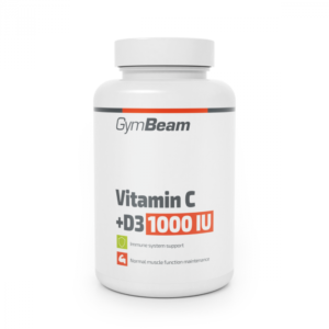 GymBeam Vitamín C + D3 1000 IU 90 kaps. odhadovaná cena: 5.95 EUR