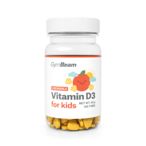 GymBeam Vitamín D3, tablety na cmúľanie pre deti pomaranč odhadovaná cena: 5.95 EUR