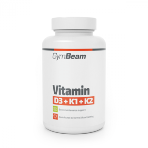 GymBeam Vitamín D3+K1+K2 60 kaps. bez príchute odhadovaná cena: 5.95 EUR