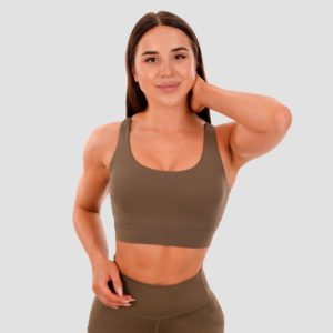 GymBeam Športová podprsenka Cut-Out olive  SS odhadovaná cena: 10.95 EUR