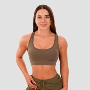 GymBeam Športová podprsenka Mesh Panel olive  SS odhadovaná cena: 16.95 EUR
