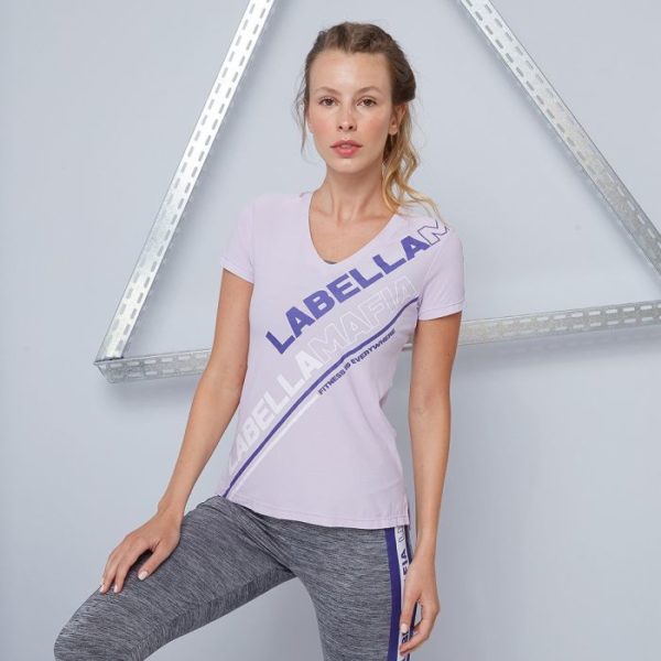 LABELLAMAFIA Dámske tričko Color Block Purple  S ODHADOVANÁ CENA: 19.95 EUR