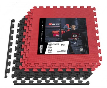 Ochranná podložka Puzzle 1cm – 6 ks čierno/červená ODHADOVANÁ CENA: 21.00 EUR
