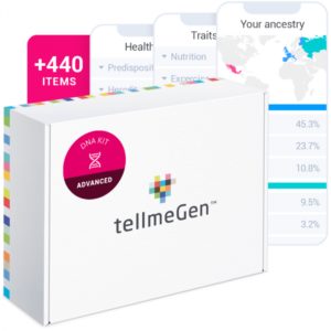 tellmeGen Pokročilý DNA Test Kit odhadovaná cena: 149.95 EUR