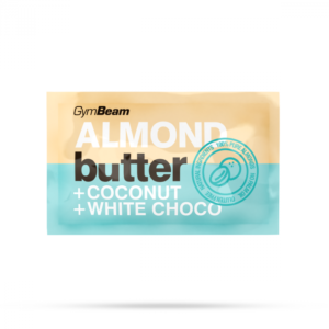 GymBeam Vzorka Mandľové maslo s kokosom a bielou čokoládou 30 g odhadovaná cena: 1.5 EUR