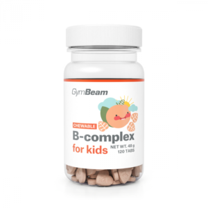 GymBeam B-komplex, tablety na cmúľanie pre deti marhuľa odhadovaná cena: 5.95 EUR