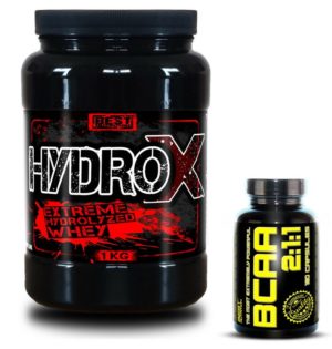 Hydro X + BCAA 2:1:1 Zadarmo od Best Nutrition 1000 g + 120 kaps. Čokoláda odhadovaná cena: 49,90 EUR