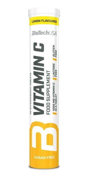 Vitamín C 1000 šumivý – Biotech USA 20 tbl. Lemon odhadovaná cena: 4,90 EUR