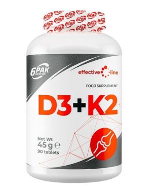 D3 + K2 – 6PAK Nutrition 90 tbl. ODHADOVANÁ CENA: 7,90 EUR