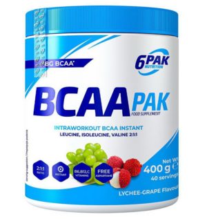 BCAA PAK – 6PAK Nutrition 400 g Lychee Grape odhadovaná cena: 22,90 EUR