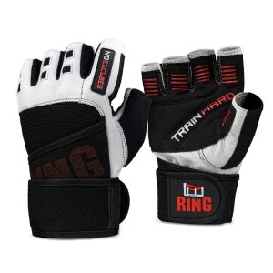 Fitness rukavice inSPORTline Shater čierno-biela – S odhadovaná cena: 21.9 EUR