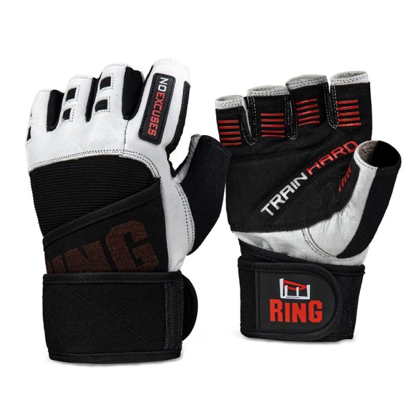 Fitness rukavice inSPORTline Shater čierno-biela – M odhadovaná cena: 21.9 EUR