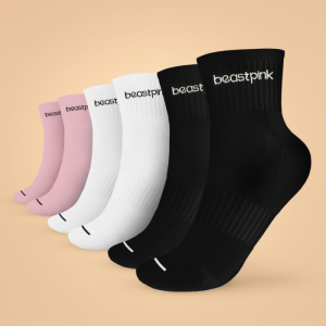 BeastPink Ponožky Midhigh Socks 3Pack White Black Pink  SS odhadovaná cena: 8.95 EUR