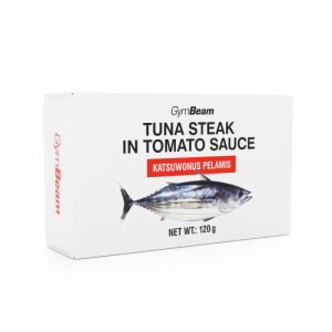 GymBeam Steak z tuniaka v paradajkovej omáčke 120 g odhadovaná cena: 1.8 EUR