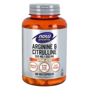 NOW Foods Arginine & Citrulline 120 kaps. odhadovaná cena: 24.95 EUR