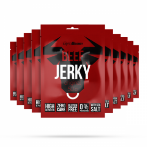 GymBeam Sušené mäso Beef Jerky 10 x 50 g teriyaki odhadovaná cena: 36.95 EUR