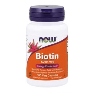 Now Foods Biotin 1000 1000 mcg 100 kapsúl odhadovaná cena: 5.5 EUR