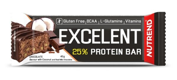 Tyčinka Excelent Protein Bar – Nutrend 1ks/85g Čokoláda-Kokos odhadovaná cena: 1,90 EUR