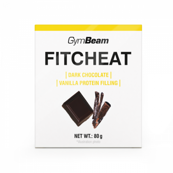 Gymbeam Proteínová čokoláda Fitcheat 80 g horká čokoláda vanilka odhadovaná cena: 3.95 EUR