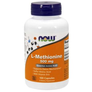 NOW L-Methionine 500 mg 100 rostlinných kapsúl odhadovaná cena: 11.95 EUR