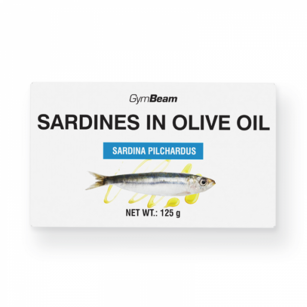 GymBeam Sardinky v olivovom oleji 125 g odhadovaná cena: 1.3 EUR