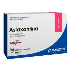 Astaxantina (zvyšuje svalovú vytrvalosť a regeneráciu) – Yamamoto 30 kaps. odhadovaná cena: 19,90 EUR