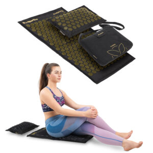 Akupresúrna podložka a vankúš inSPORTline EcoSpike čierno-zlatá odhadovaná cena: 32.9 EUR