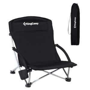 Kemping skladacia stolička KING CAMP Deluxe s opierkami oceľ – čierna odhadovaná cena: 40.6 EUR