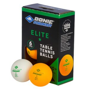 Loptičky na stolný tenis DONIC Elite TT-Ball * 6ks – biele a oranžové odhadovaná cena: 4.3 EUR