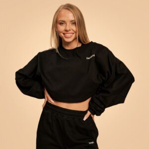 BeastPink Dámska mikina Cropped Bliss Black  XSXS odhadovaná cena: 29.95 EUR