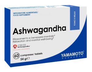 Ashwagandha (zlepšuje regeneráciu svalov) – Yamamoto  60 tbl. odhadovaná cena: 22,90 EUR
